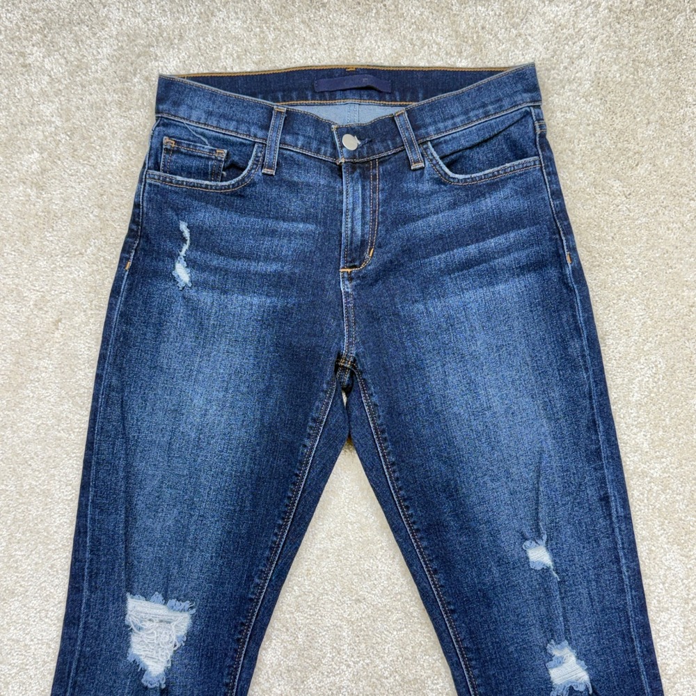 Joe's Jeans The Bobby Boyfriend Womens 25 Blue Distressed Mid Rise Tapered - Picture 2 of 12